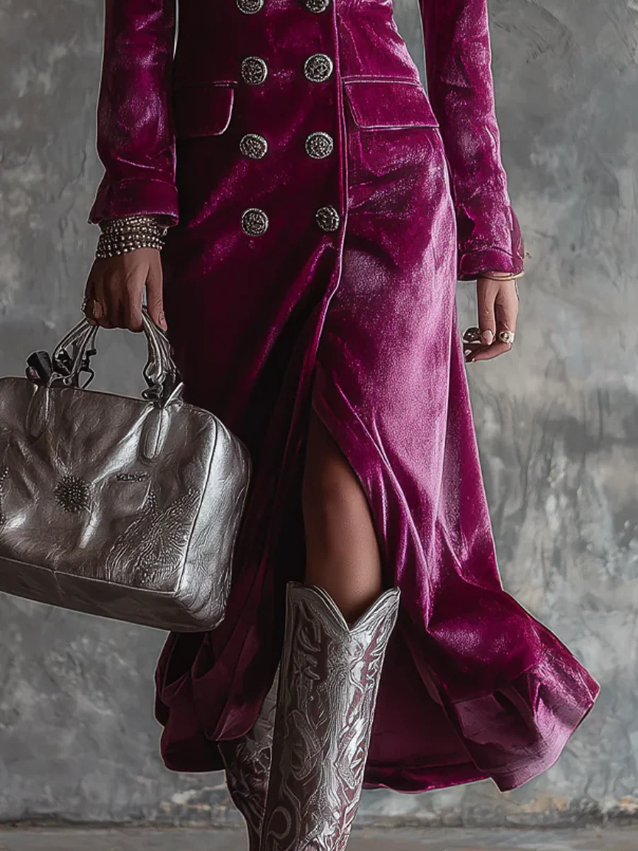 Celia Montiel Victoria | Vestido blazer de terciopelo