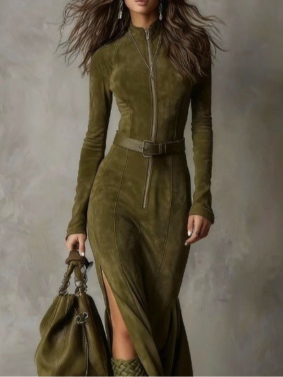 Julieta – Vestido Largo de Ante